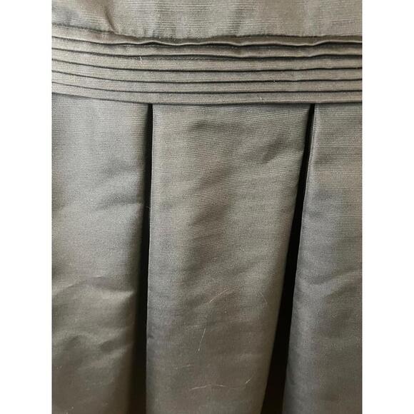 Leon Max Black Pleated Vneck Snap Sleeve Side Zipper Short Sleeve  Dress 8 - Picture 8 of 10